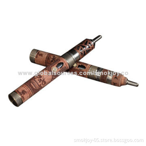 Smokjoy Wooden N Fire LA3/LA4 Glass Tank Atomizers with 2.5mL Capacity, OEM Orders Available